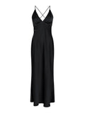 Jolly Heavy Sateen Dress - Black