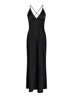 Jolly Heavy Sateen Dress - Black