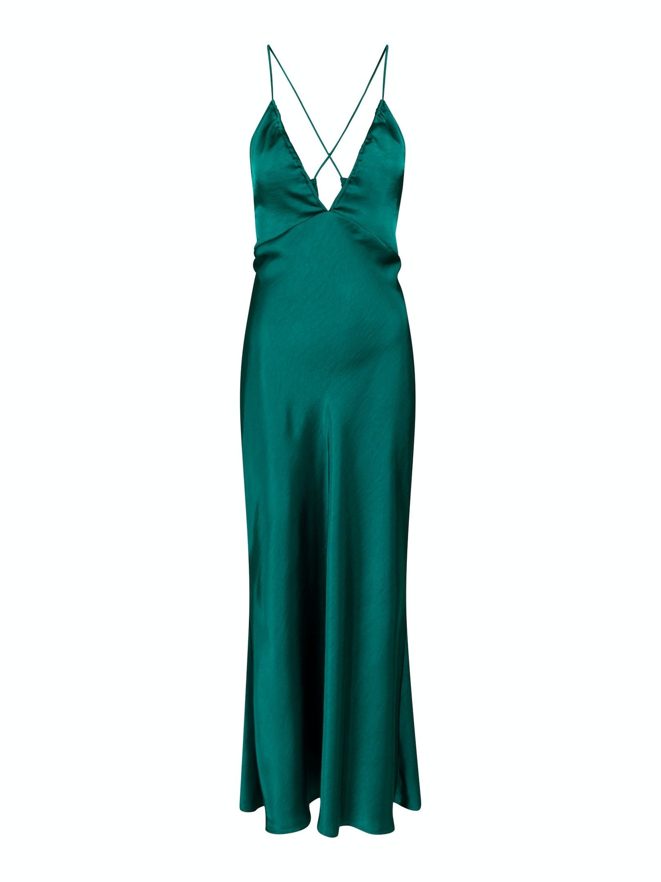 Jolly Heavy Sateen Dres - Dark Green