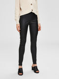 Sylvia MW Stretch Leather Leggings - Svart