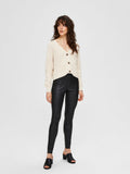 Sylvia MW Stretch Leather Leggings - Svart