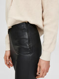 Sylvia MW Stretch Leather Leggings - Svart