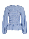 Alberta Slim Stripe Blouse - Blue