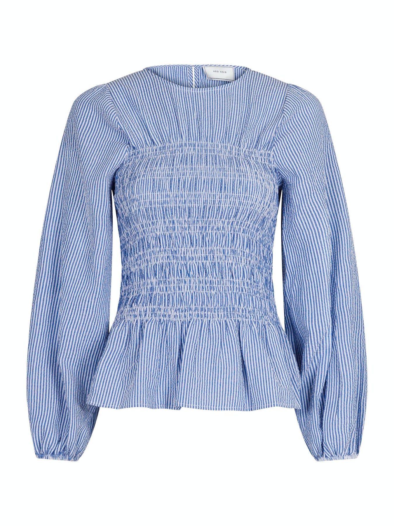 Alberta Slim Stripe Blouse - Blue