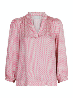 Tara Line Switch Blouse - Pink