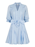 Rigitta S Voile Dress - Light Blue