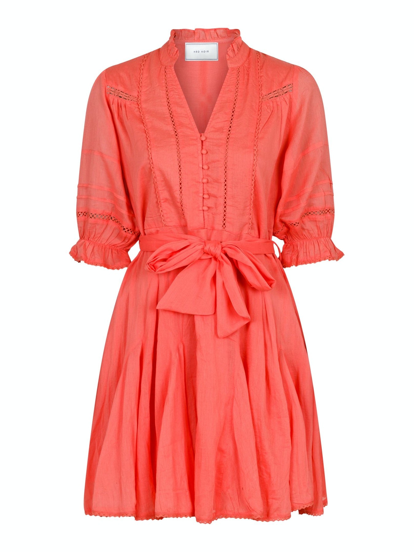 Rigitta S Voile Dress - Coral