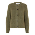 Lulu Ls Knit Short Cardigan - Dusky Green
