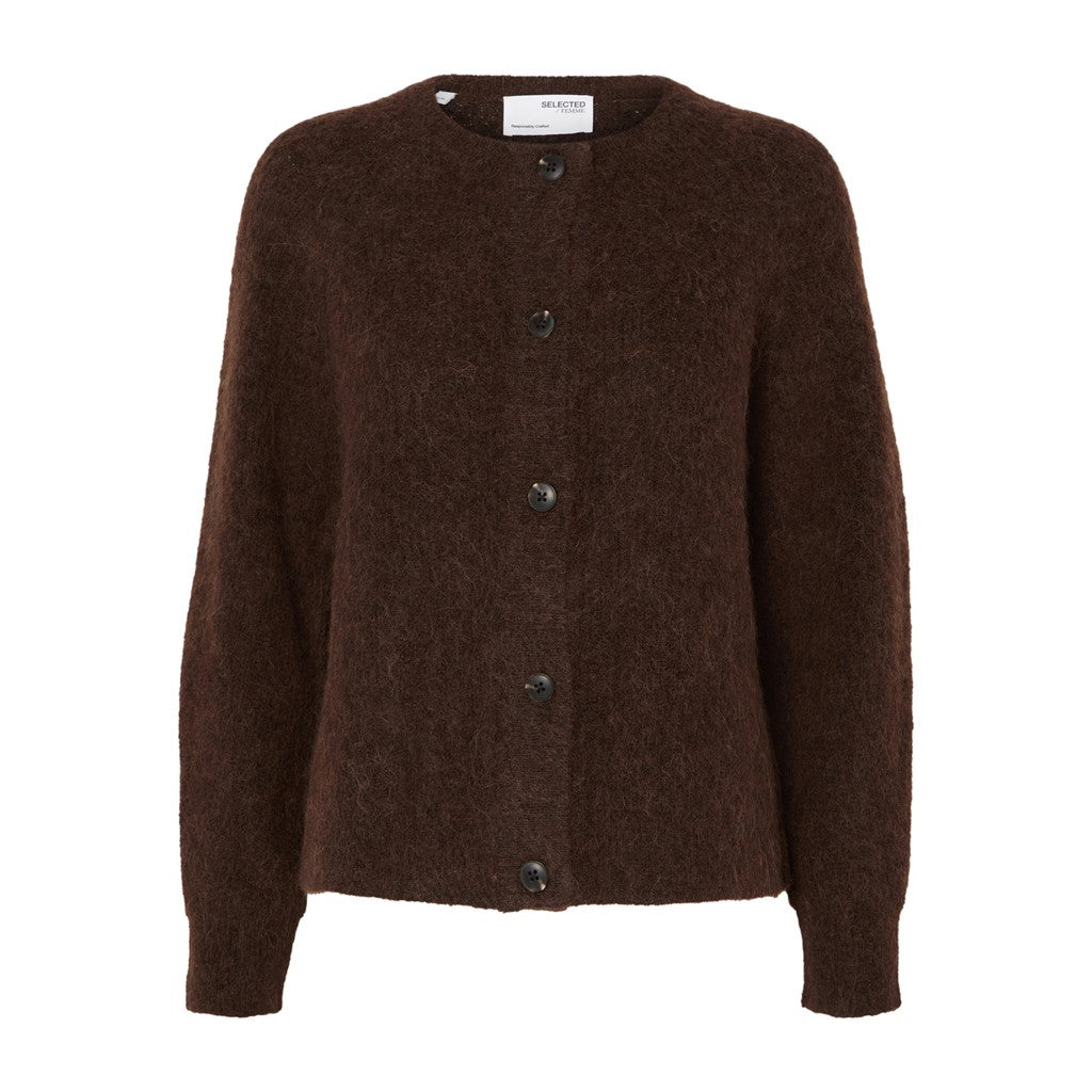 Lulu Ls Knit Short Cardigan - Java