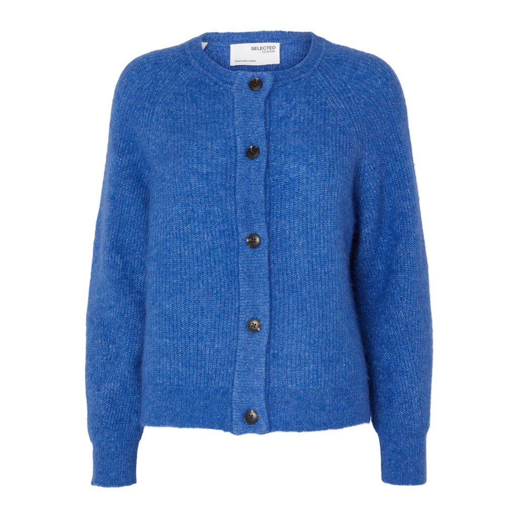 Lulu Ls Knit Short Cardigan - Nebulas Blue
