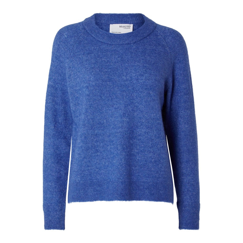 Lulu Ls Knit O-Neck - Nebulas Blue