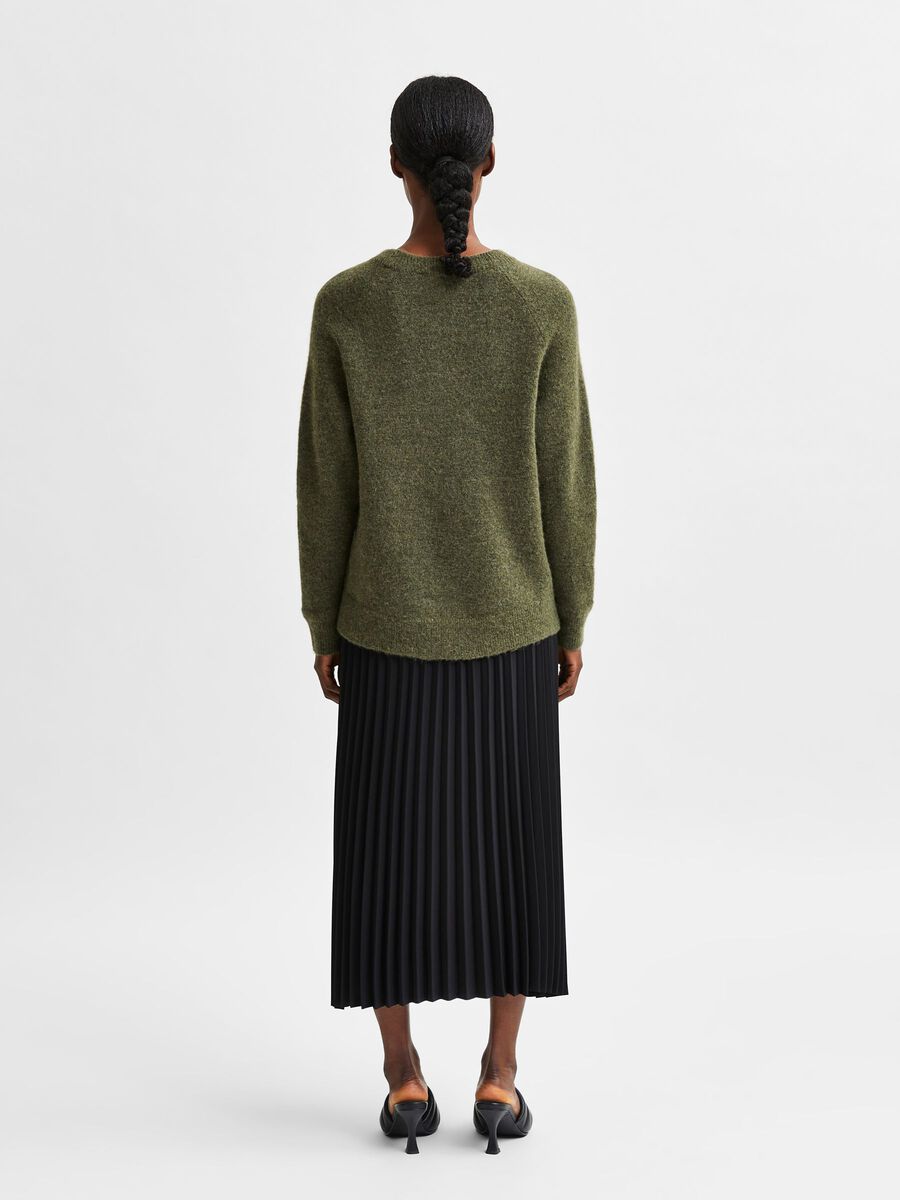 Lulu Ls Knit O-Neck - Kalamata Melange