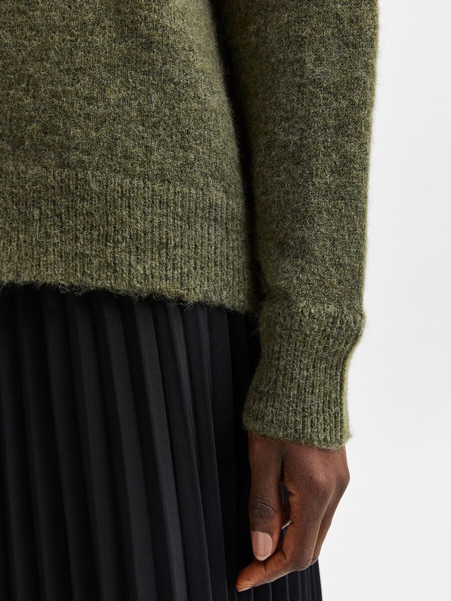 Lulu Ls Knit O-Neck - Kalamata Melange