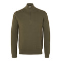 Berg Half Zip Cardigan B - Ivy Green