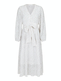 Louise Sheer Flower Dress - Off White