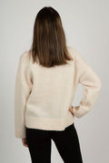 Sia LS Knit Zipper Cardigan - Birch Melange