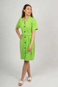 Malvina-Ida SS Short Dress - Grön