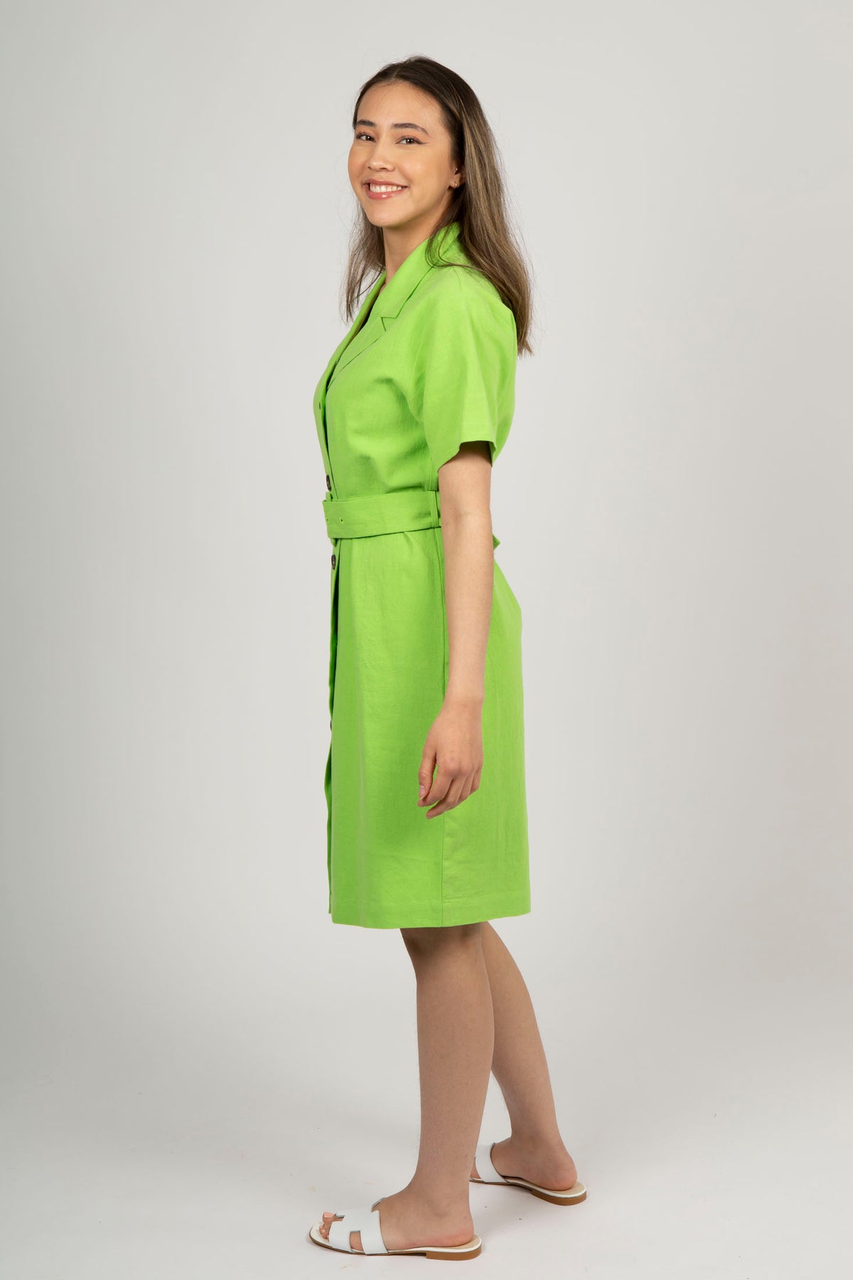 Malvina-Ida SS Short Dress - Grön