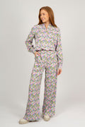 Judita LS Long Top - Violet Tulip AOP