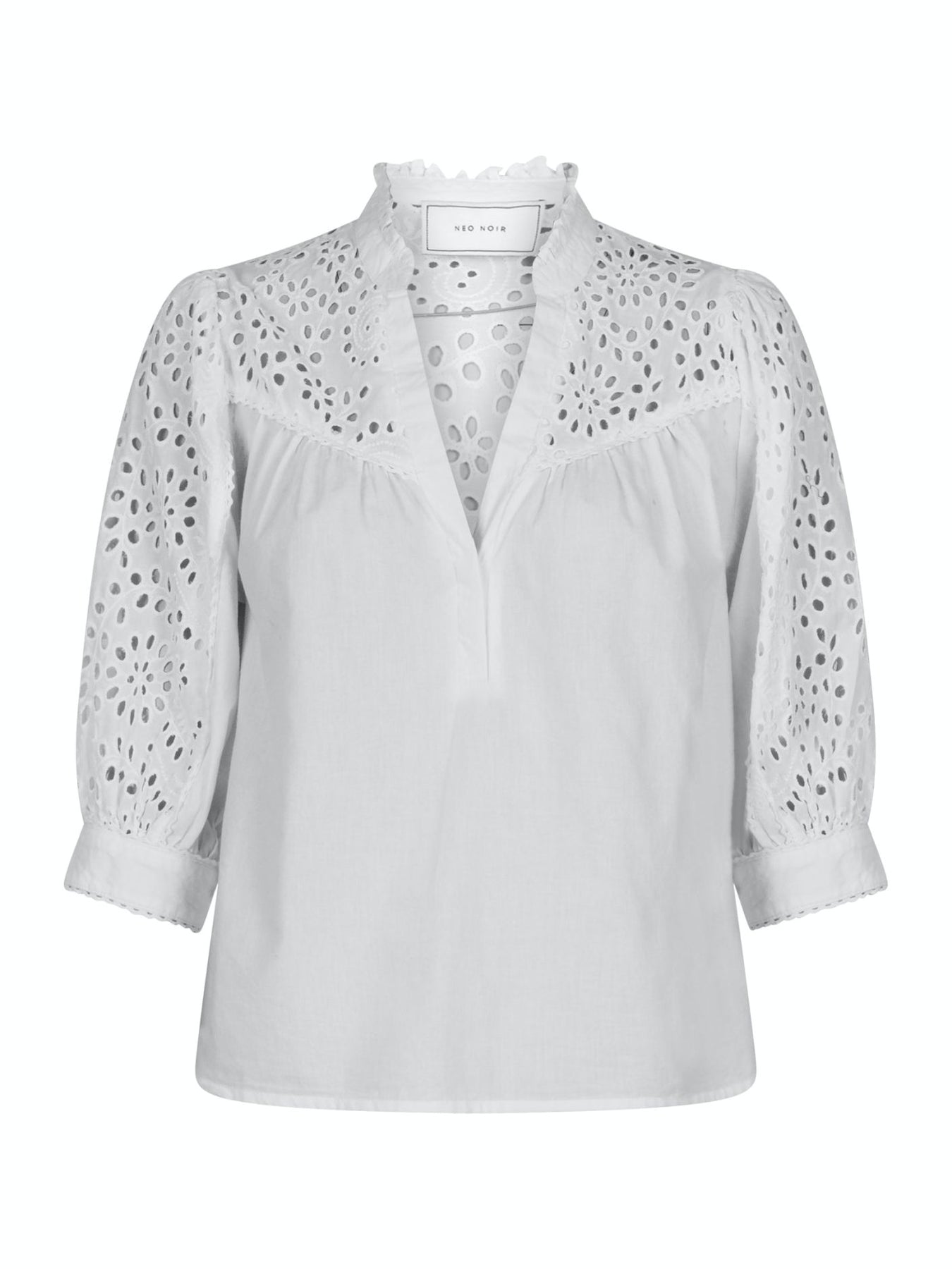 Kita Embroidery Blouse - White