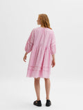 Minja 3/4 Broderi Knee Dress - Lilac Sachet