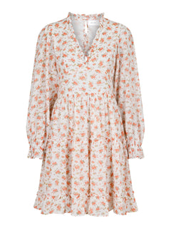 Miller Delicate Rose Dress - Tangerine