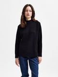 Lulu Ls Knit High Neck - Black