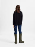 Lulu Ls Knit High Neck - Black