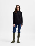 Lulu Ls Knit High Neck - Black
