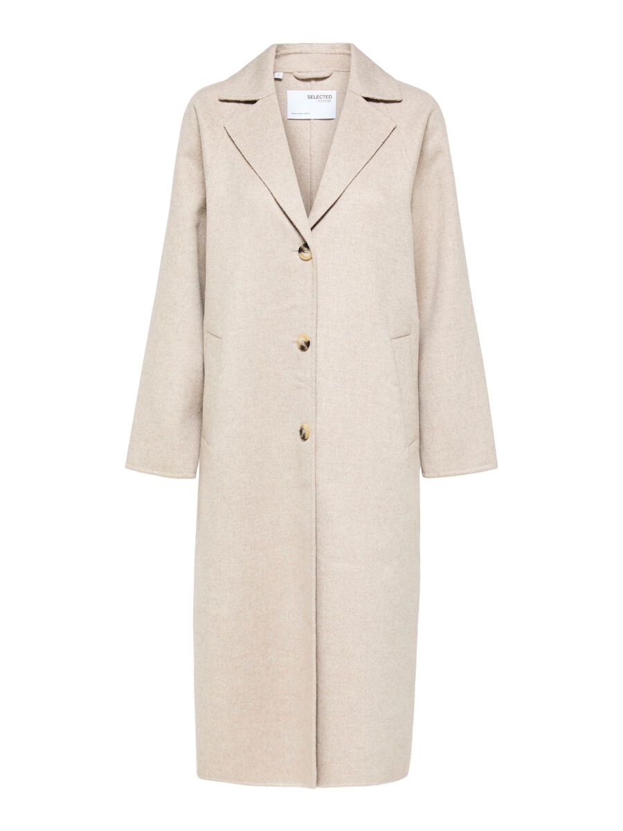 New Tama Handmade Wool Coat - Sandshell Melange