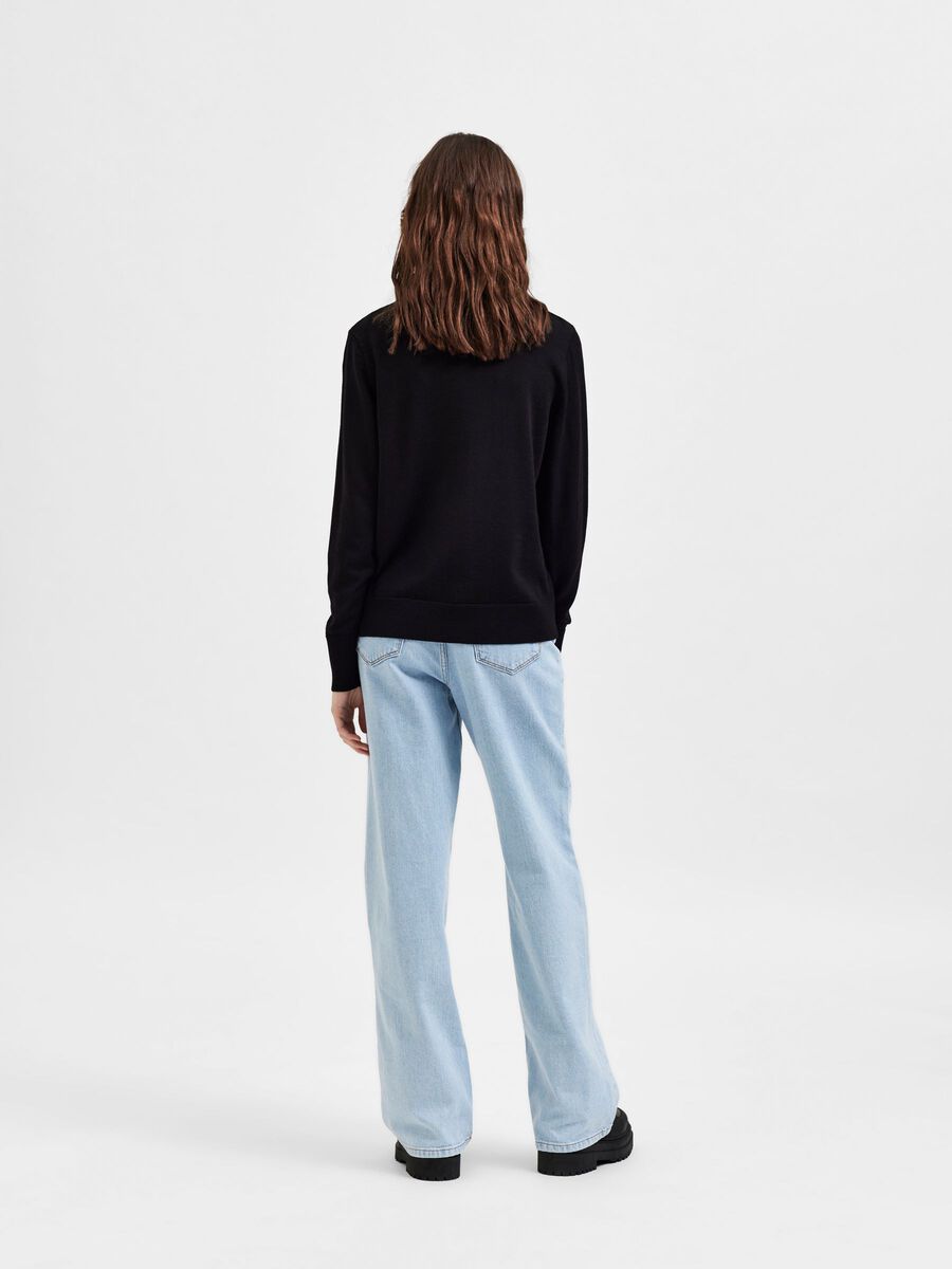 Magda Sandra Ls Knit T-Neck - Black