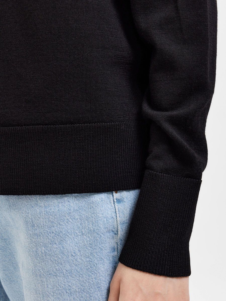 Magda Sandra Ls Knit T-Neck - Black