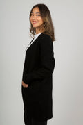Lulu New Ls Knit Long Kofta - Svart