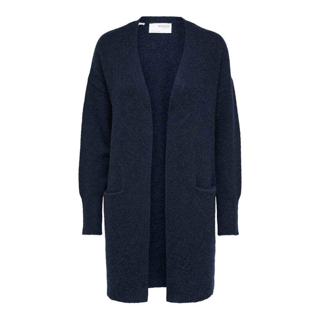 Lulu New Ls Lång Kofta - Dark Sapphire