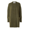 Lulu New Ls Knit Long Cardigan - Dusky Green