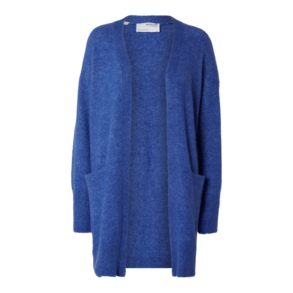 Lulu New Ls Knit Long Cardigan - Nebulas Blue