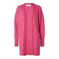 Lulu New Ls Knit Long Cardigan - Fuchsia Purple