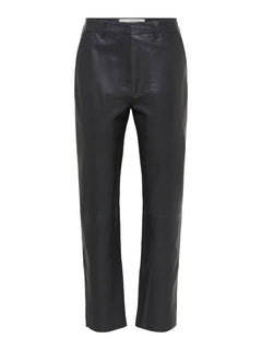 Marie Mw Leather Pants - Black