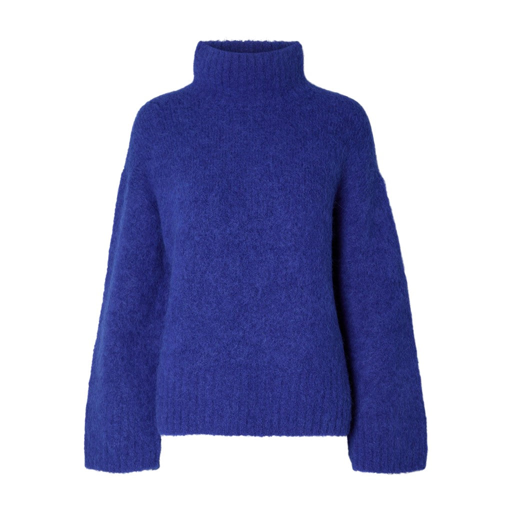 Gabella LS Knit High-Neck W - Surf The Web Melange