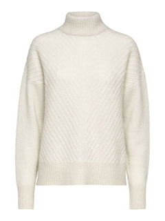 Sif Sisse Ls Knit Highneck - Birch
