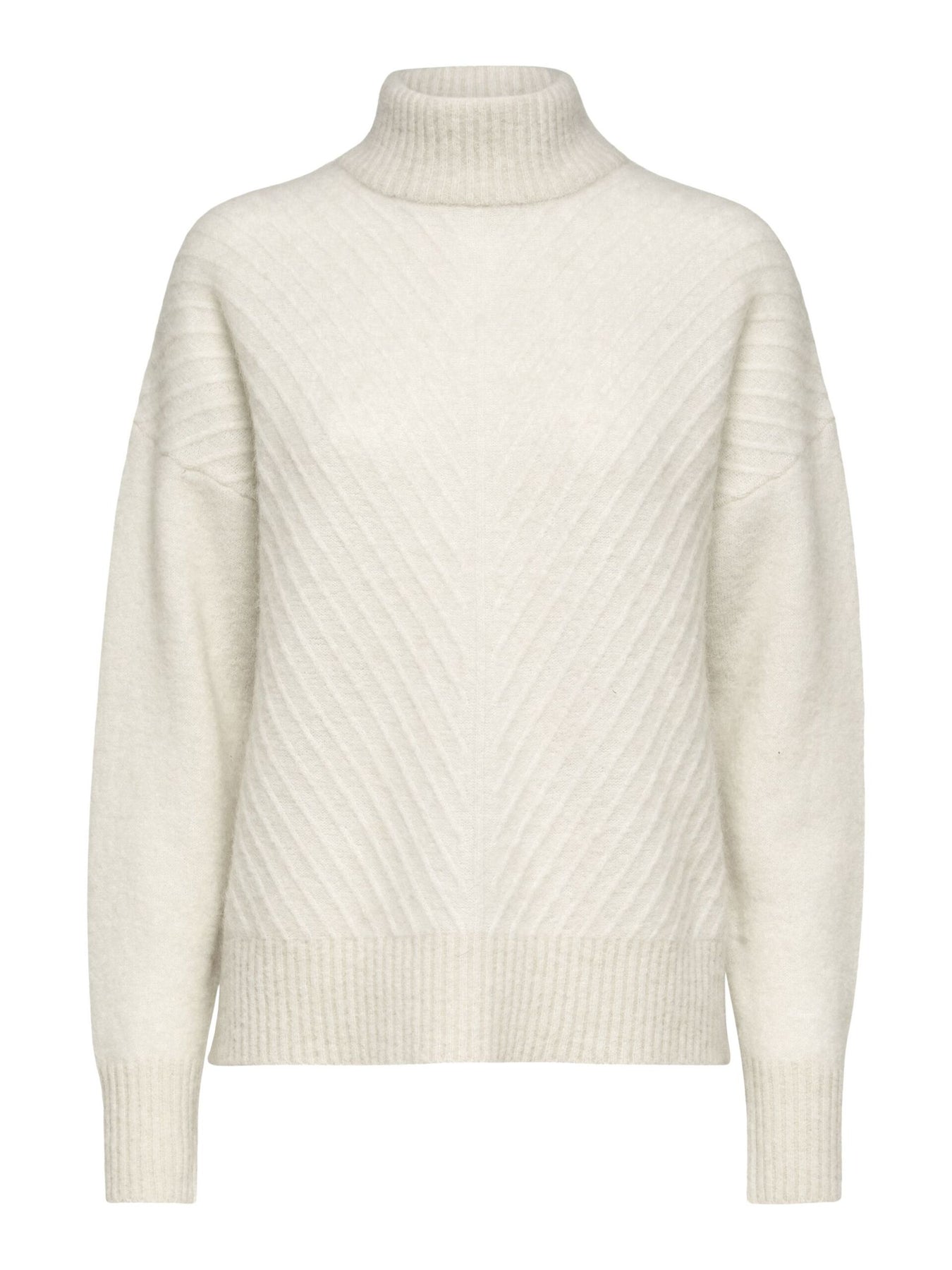 Sif Sisse Ls Knit Highneck - Birch
