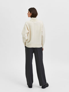 Sif Sisse Ls Knit Highneck - Birch