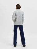 Sif Sisse Ls Knit Highneck - Light Grey Melange
