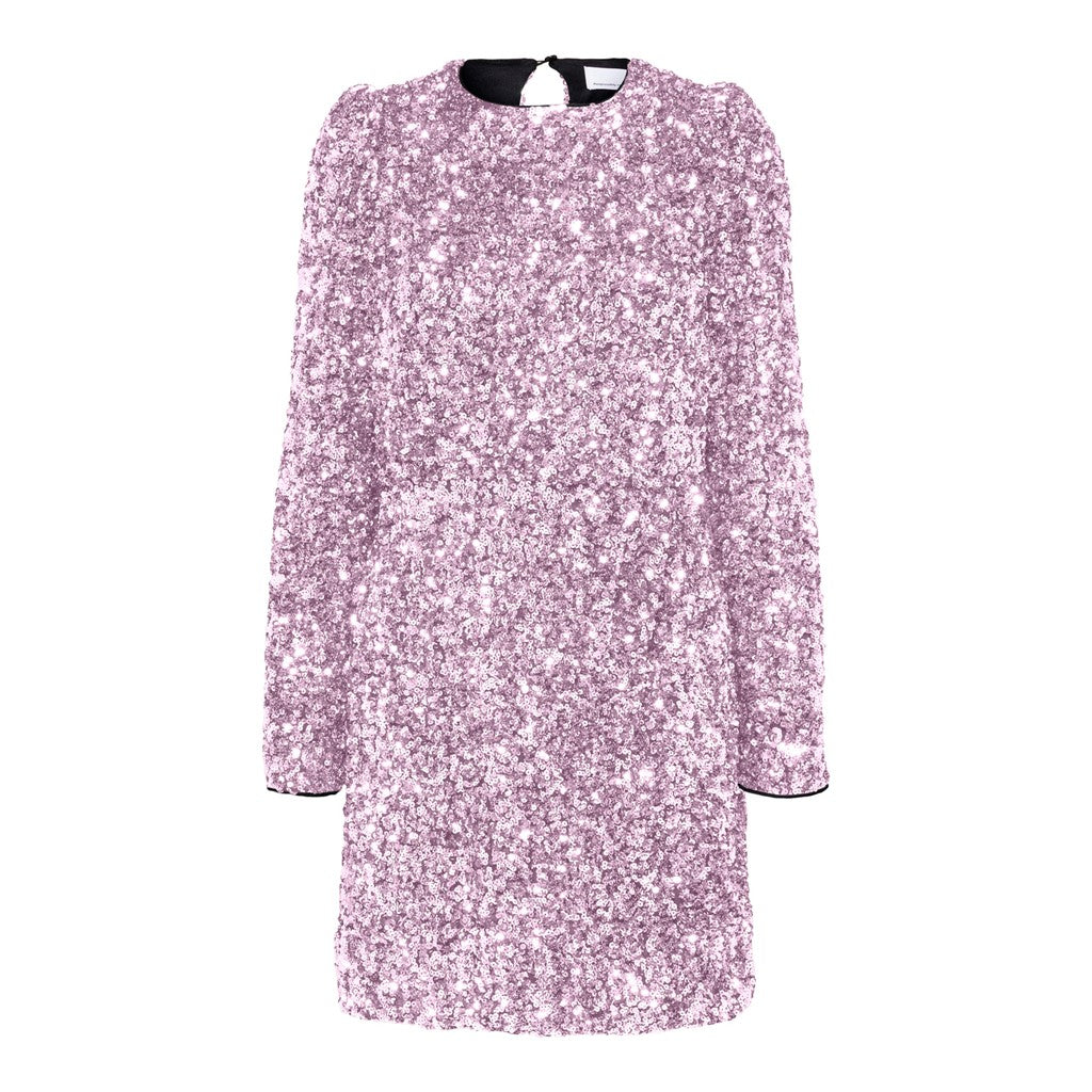 Colyn LS Short Sequins Dress - Pink Lavender