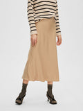 Lena HW Midi Skirt - Cuban Sand