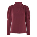 Fenja Ls T-Neck Top - Windsor Wine