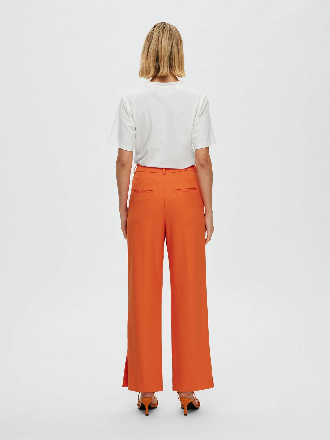 Myla-Mynella HW Straight Pant - Orangeade