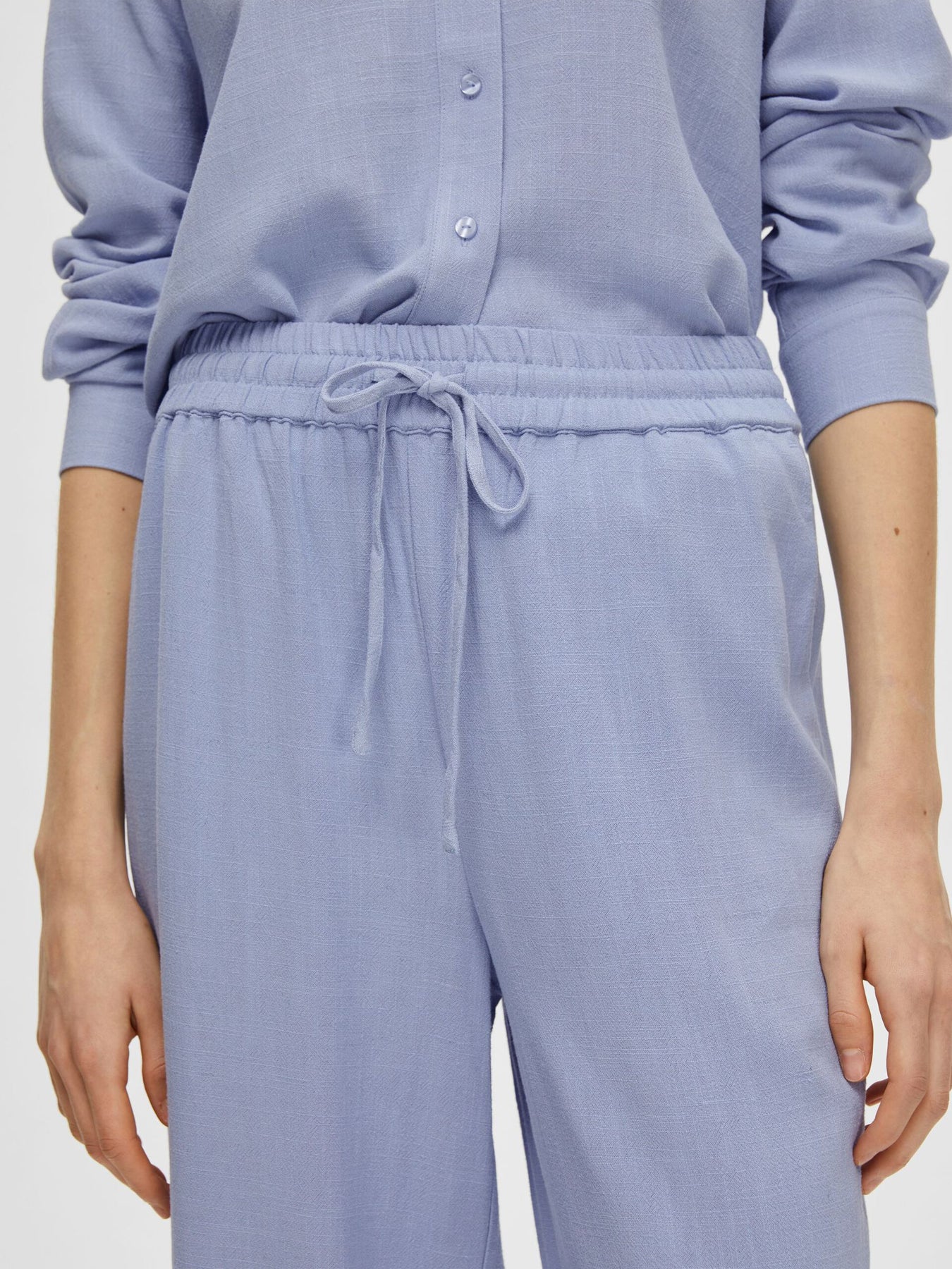Viva-Gulia HW Long Linen Pant - Blue Heron