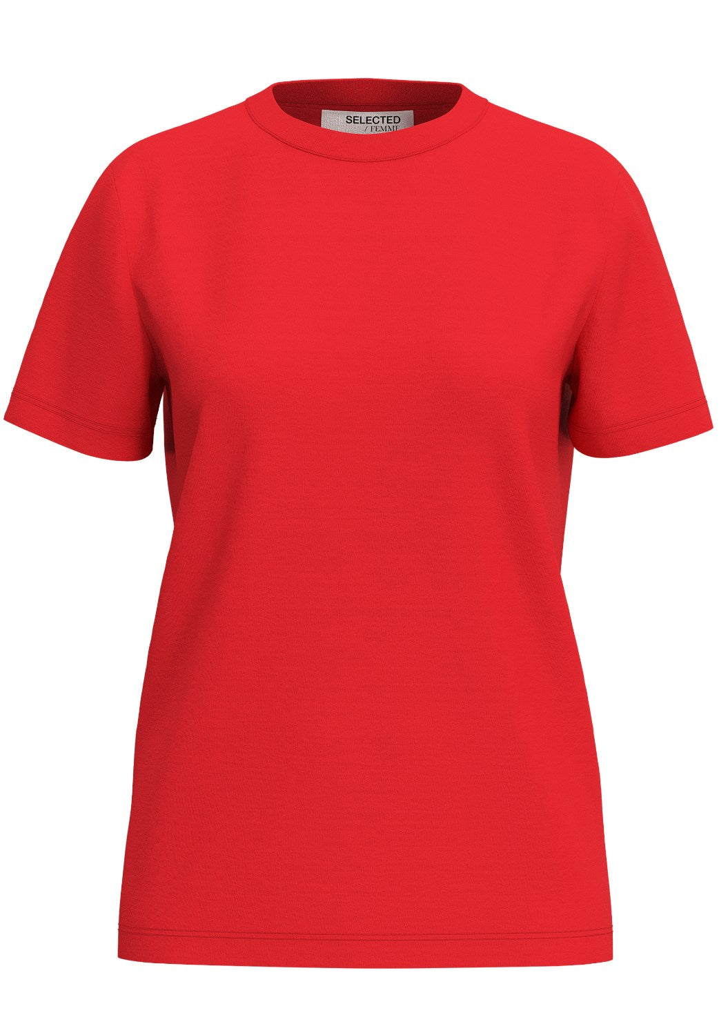 Myessential Ss O-Neck Tee - Flame Scarlet