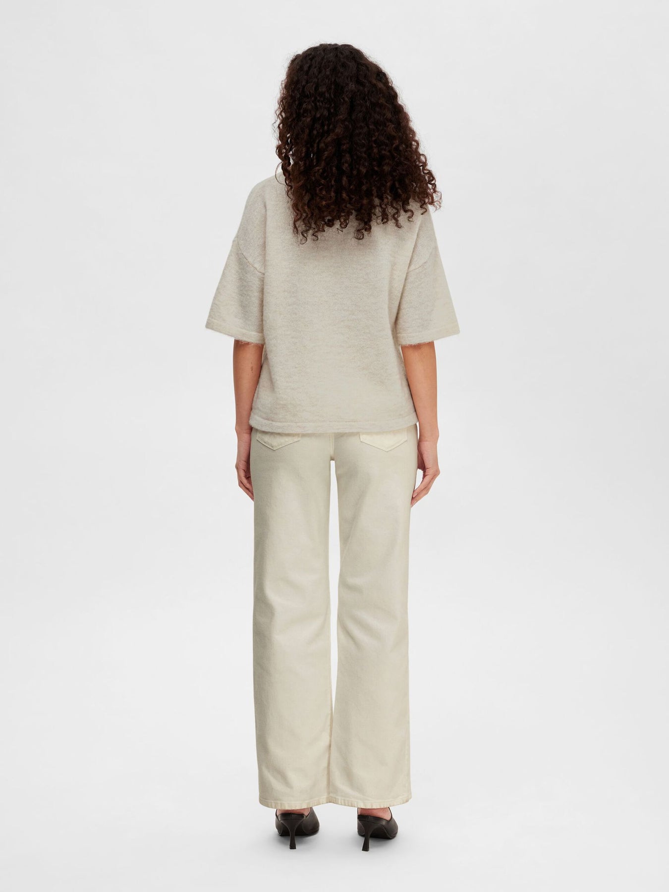 Liliana Me 2/4 Knit O-Neck - Birch Melange